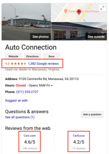 Google Auto Connection Manassas Va reviews